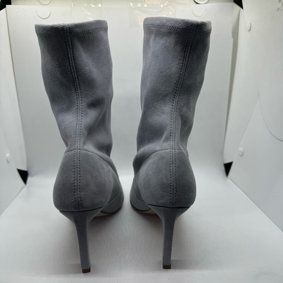 Stuart Weitzman Brandie Stretch Sock Boots in Grey Suede Size 9 - Picture 8 of 14